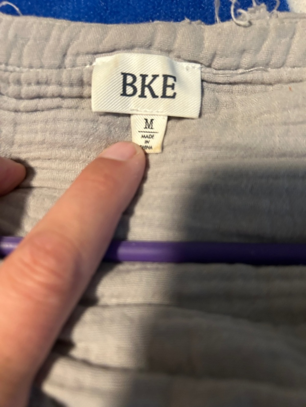 BKE Light Gray Ribbed Top - M